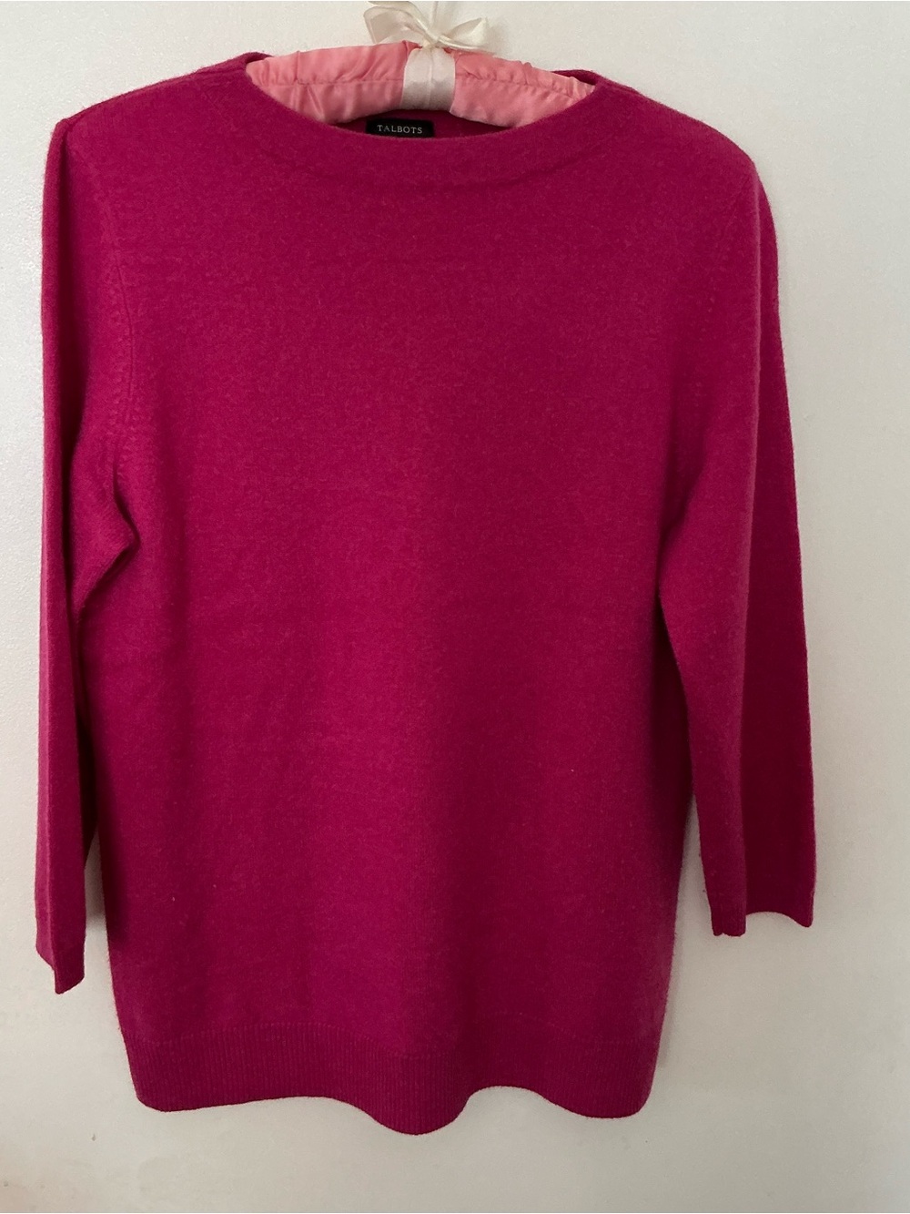 Talbots Bright Fuchsia Crewneck Sweater